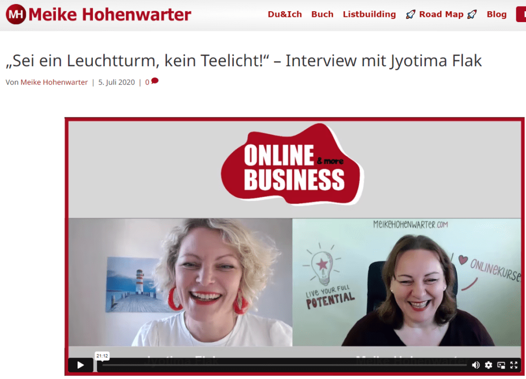 Video-Interview mit Meike Hohenwarter